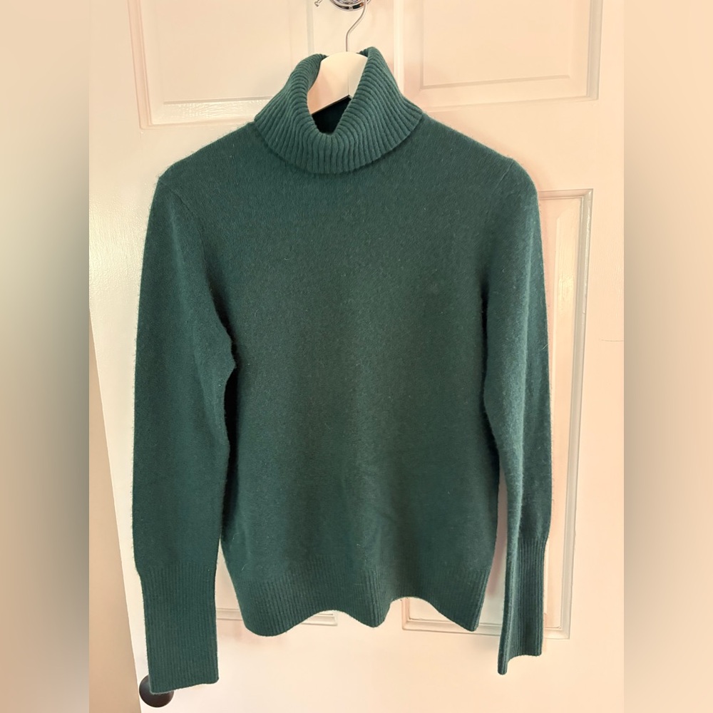 Aqua Cashmere Knit in Forest Green